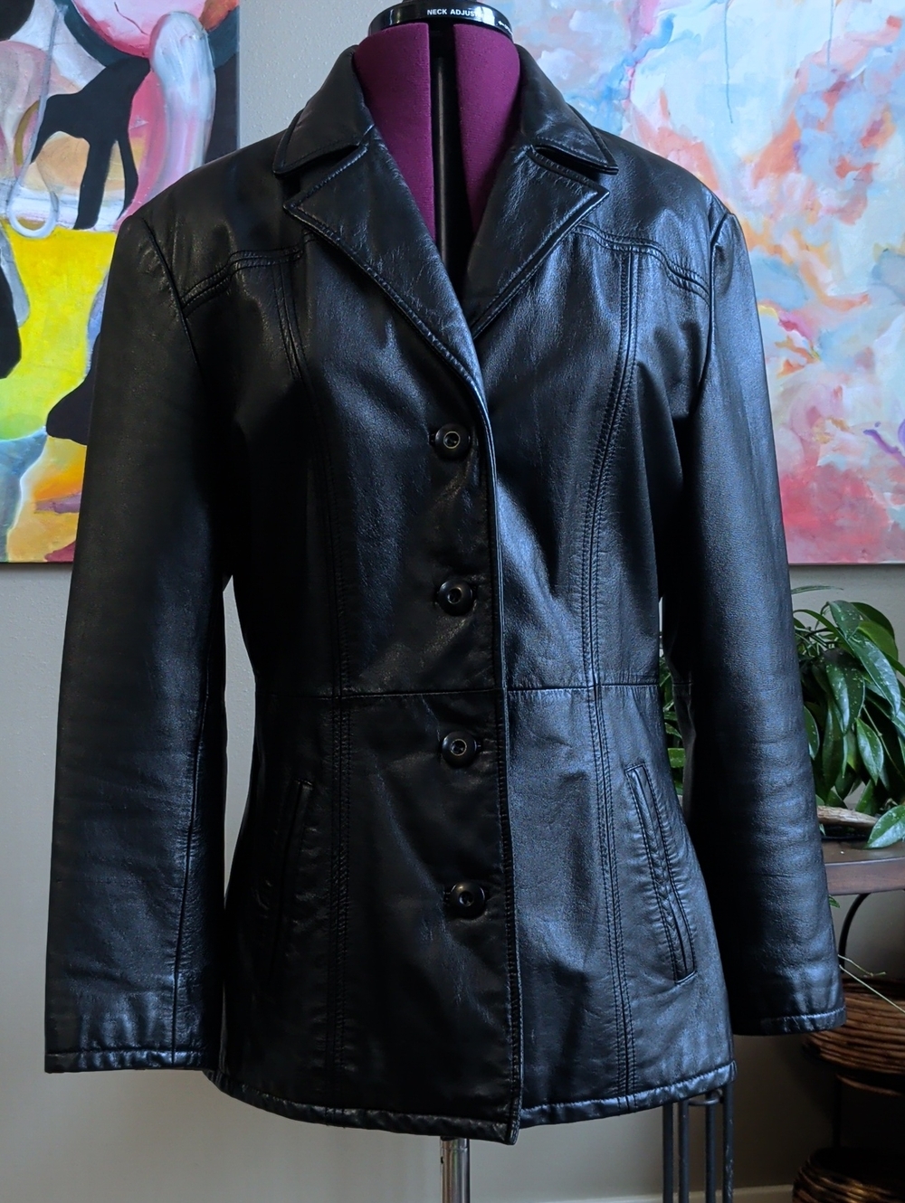 Wilson Black Leather Tailored Women's Jacket